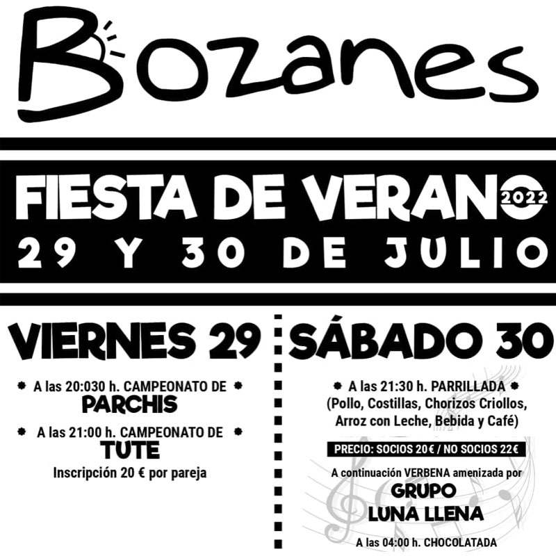 Fiesta de Verano 2022 de Bozanes